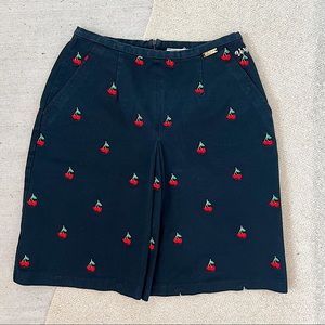St. John Sport cherry black and red skirt sz 6
